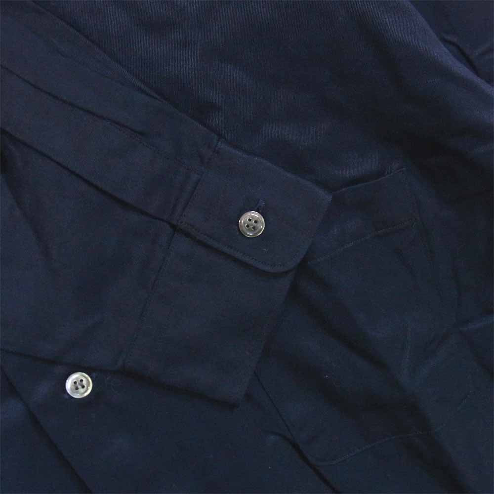 Yohji Yamamoto ヨウジヤマモト Ys formen レーヨン シャツ ダークネイビー系 ブラック系 M【中古】