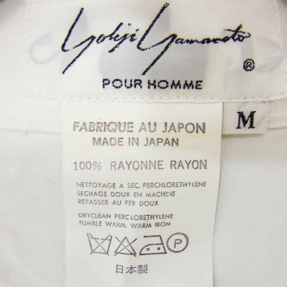 Yohji Yamamoto ヨウジヤマモト 丸ロゴ 初期タグ 80s シャツ ホワイト系 M【中古】