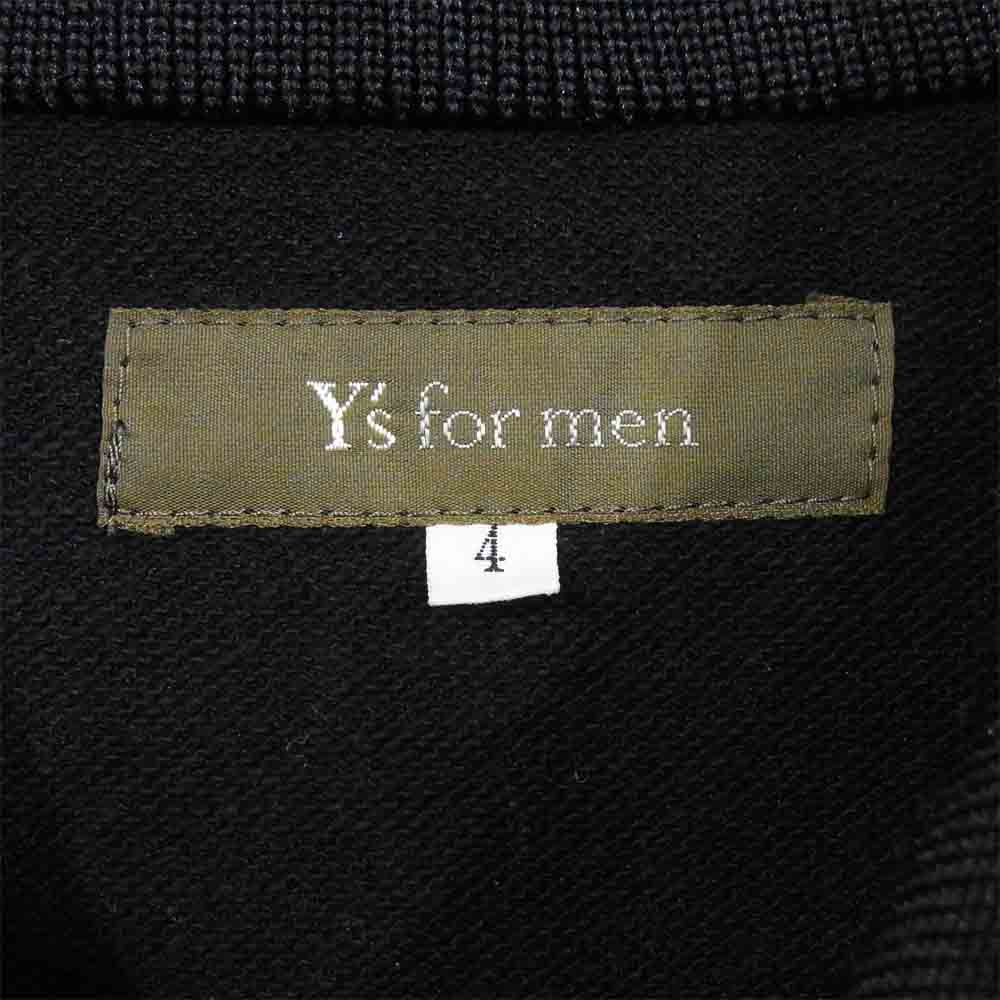 Yohji Yamamoto ヨウジヤマモト Ys formen 襟付き ジップ ジャージ トップス ブラック系 ホワイト系【中古】