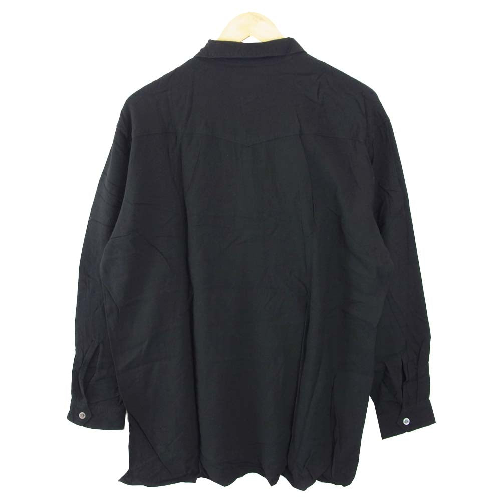 Yohji Yamamoto ヨウジヤマモト POUR HOMME プールオム ジップ シャツ ブラック系 M【中古】