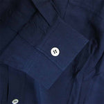 Yohji Yamamoto ヨウジヤマモト 丸ロゴ 初期タグ 80s ブラック 二重襟 シャツ ネイビー系 M【中古】