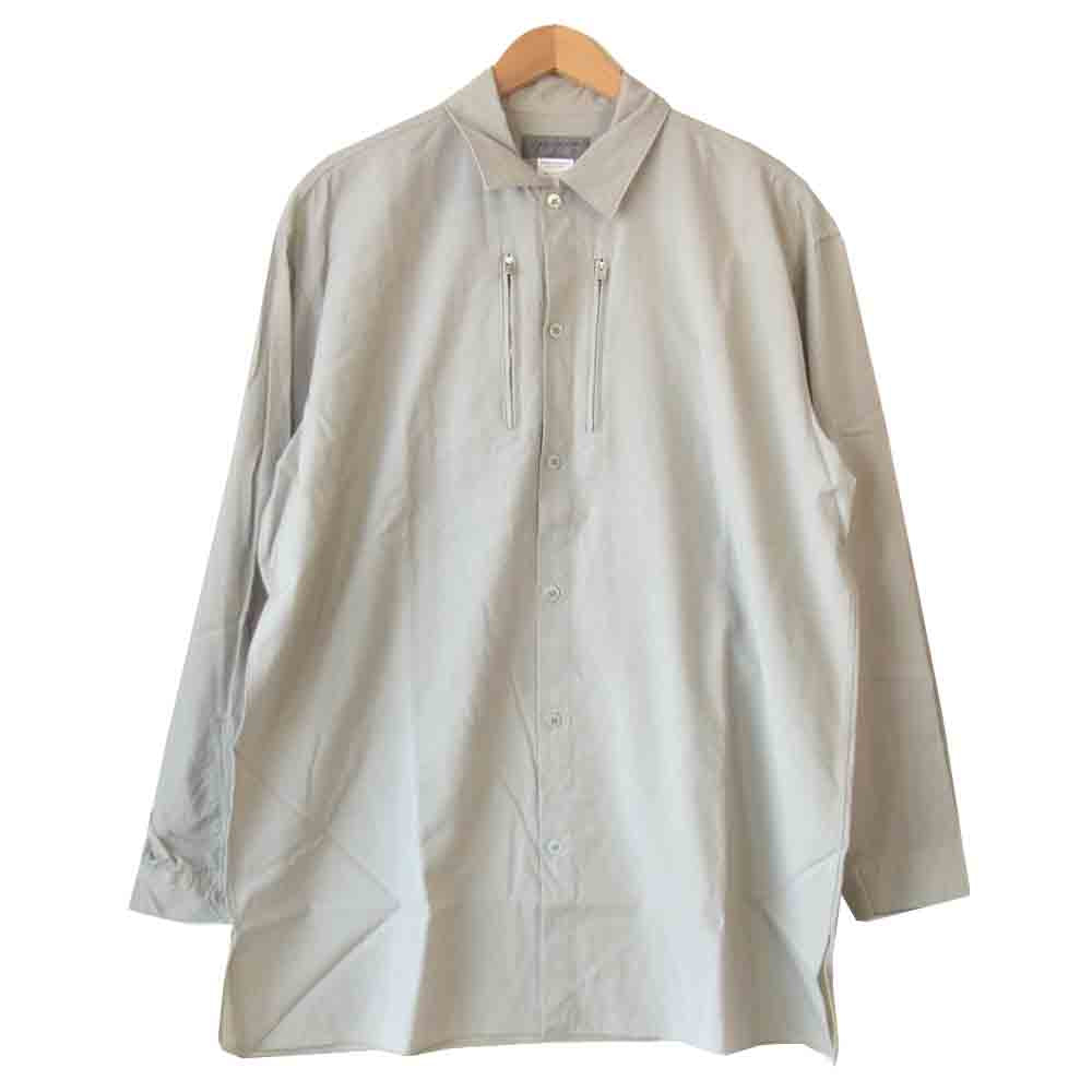 Yohji Yamamoto ヨウジヤマモト 91AW POUR HOMME プールオム ブリジット バルドー バックプリント ウール シャツ グレー系 M【中古】