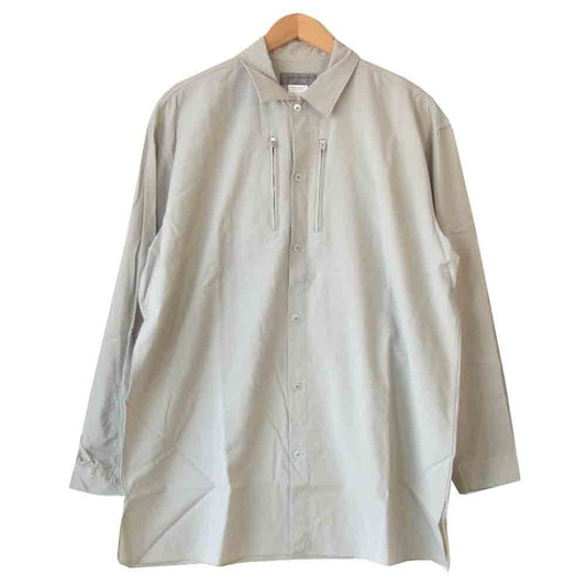 Yohji Yamamoto ヨウジヤマモト 91AW POUR HOMME プールオム ブリジット バルドー バックプリント ウール シャツ グレー系 M【中古】
