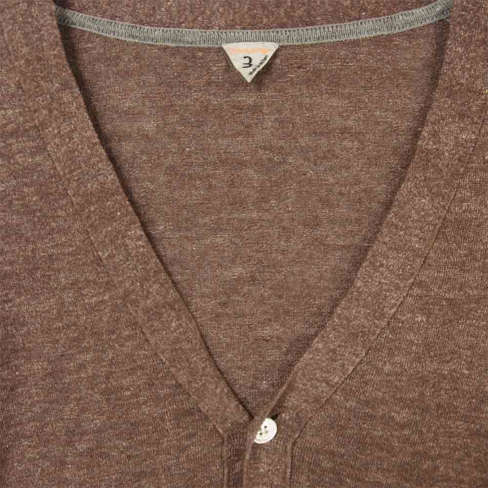 FilMelange フィルメランジェ 3HCD-NED-LTT NED カーディガン コットン リネン グレイッシュブラウン系 3【中古】