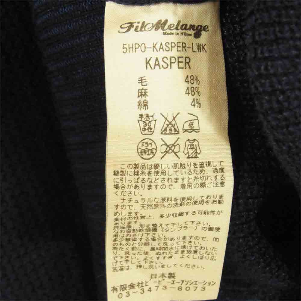 FilMelange フィルメランジェ 5HP0-KASPER-LWK サーマル リブ ニット セーター ダークネイビー系 3【中古】