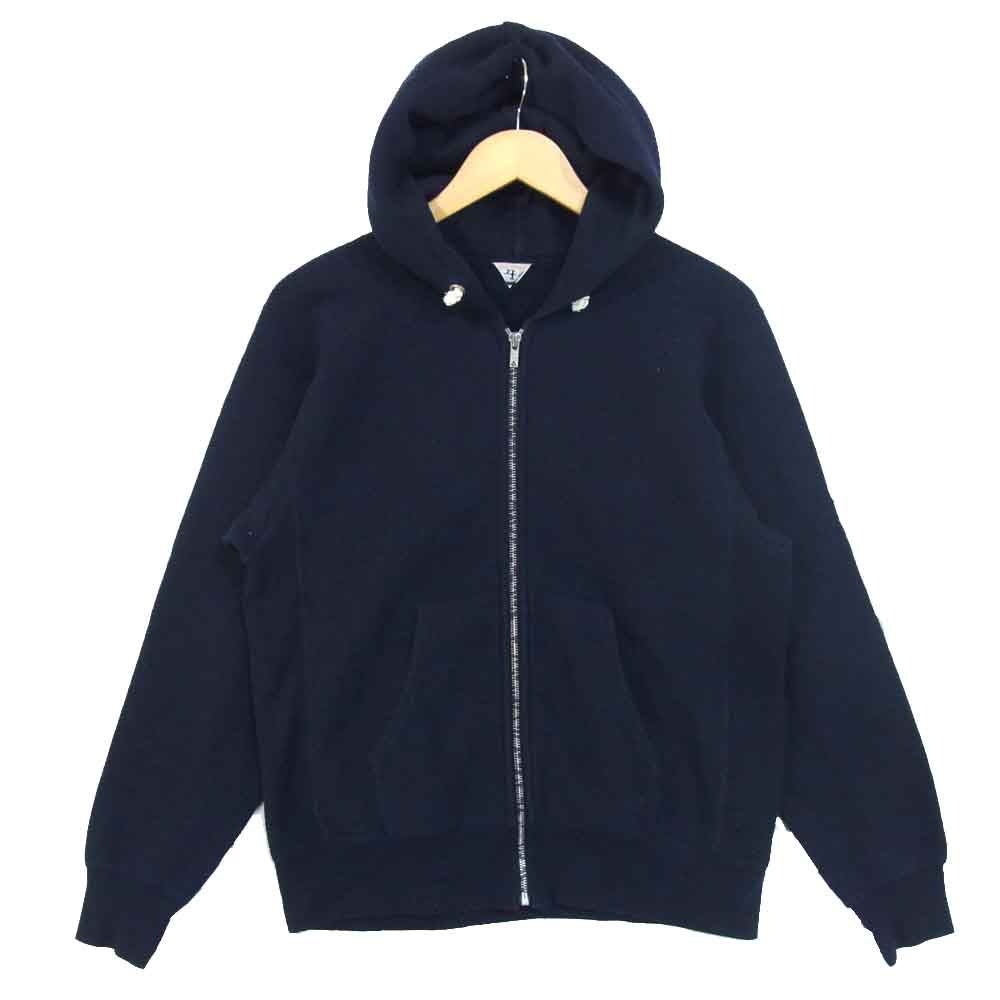 FilMelange フィルメランジェ 162-1049-2 ASTOLEY アストレー 裏起毛 ジップアップ パーカー ネイビー系 4【中古】