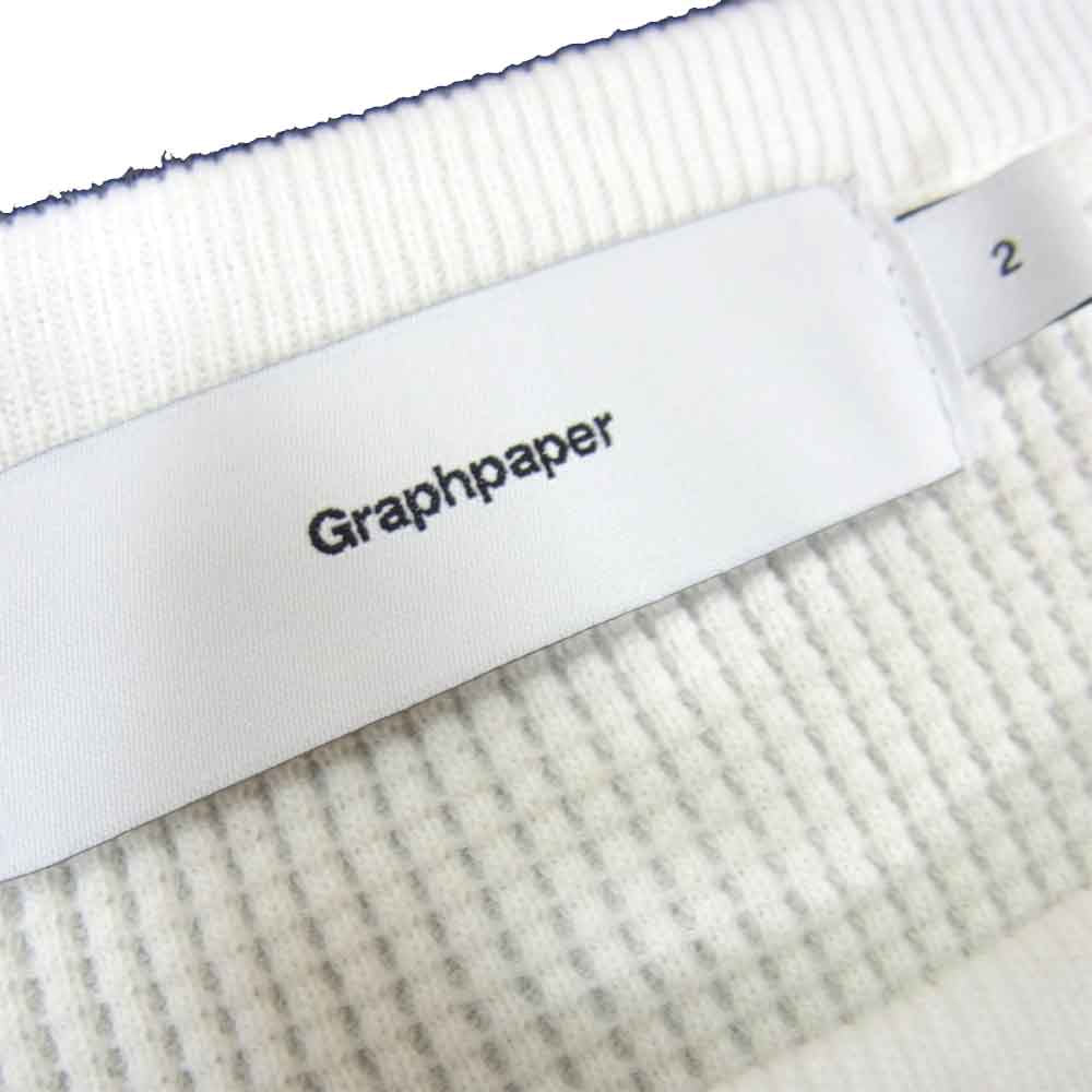 GRAPHPAPER グラフペーパー GM201-70135B Waffle L/S Tee ワッフル ロングスリーブ Tシャツ ホワイト ホワイト系 2【中古】