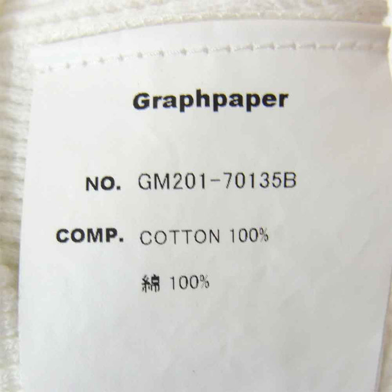 GRAPHPAPER グラフペーパー GM201-70135B Waffle L/S Tee ワッフル ロングスリーブ Tシャツ ホワイト ホワイト系 2【中古】
