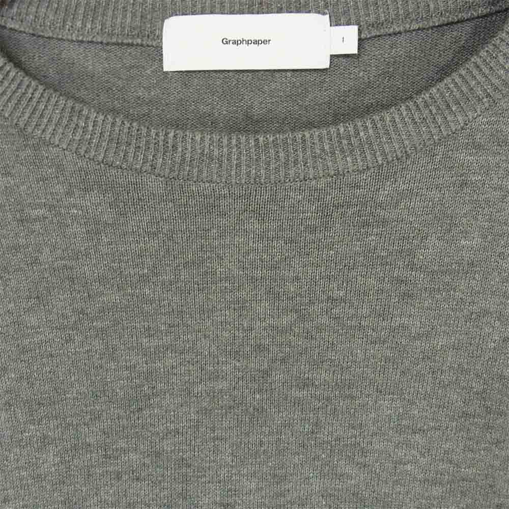GRAPHPAPER グラフペーパー GM201-80123B Suvin Crew Neck Knit スビン クルーネック ニット グレー系 1【中古】