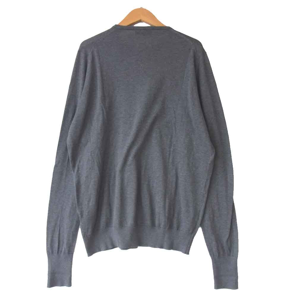 JOHN SMEDLEY ジョンスメドレー コットン クルーネック ニット カットソー グレー系 M【中古】