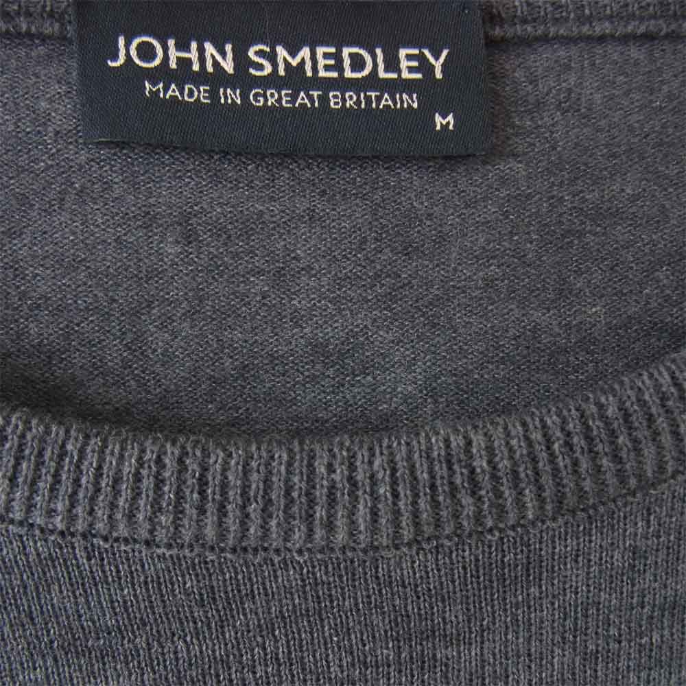 JOHN SMEDLEY ジョンスメドレー コットン クルーネック ニット カットソー グレー系 M【中古】
