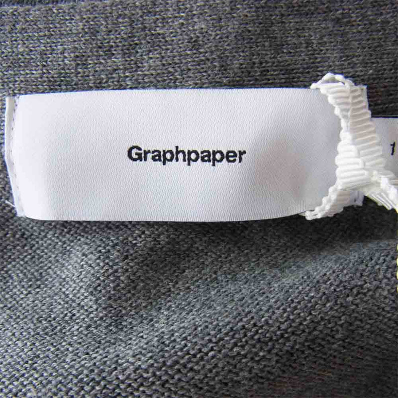 GRAPHPAPER グラフペーパー GU191-80066 Suvin Cardigan スビン ニット カーディガン グレー グレー系 1【中古】