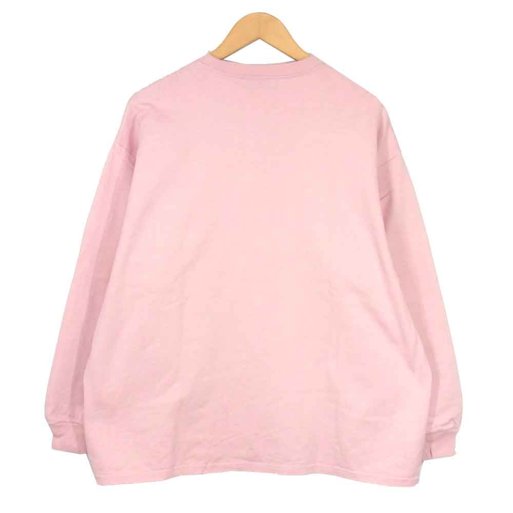 GRAPHPAPER グラフペーパー GU193-70025 Heavy Weight L/S Oversized Tee ヘビーウェイト オーバーサイズ Tシャツ ピンク ピンク系 F【中古】