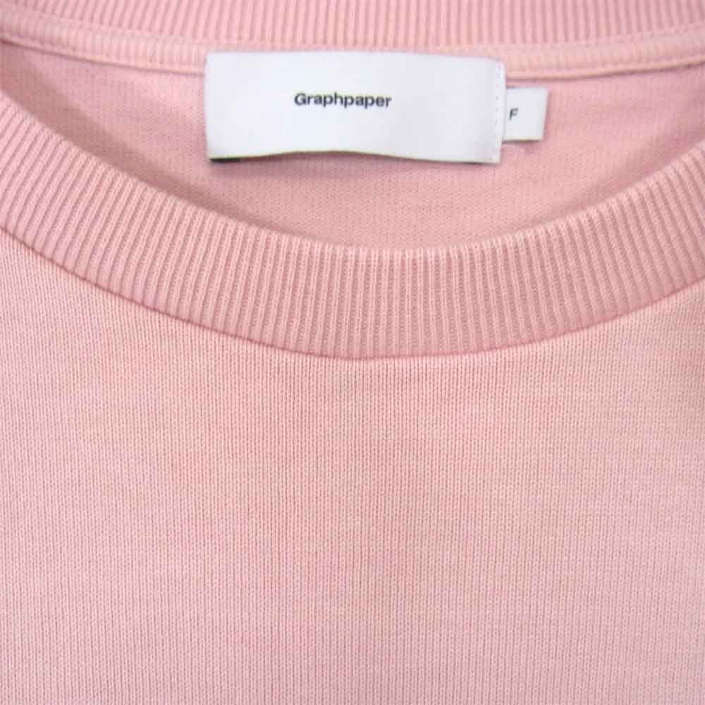 GRAPHPAPER グラフペーパー GU193-70025 Heavy Weight L/S Oversized Tee ヘビーウェイト オーバーサイズ Tシャツ ピンク ピンク系 F【中古】