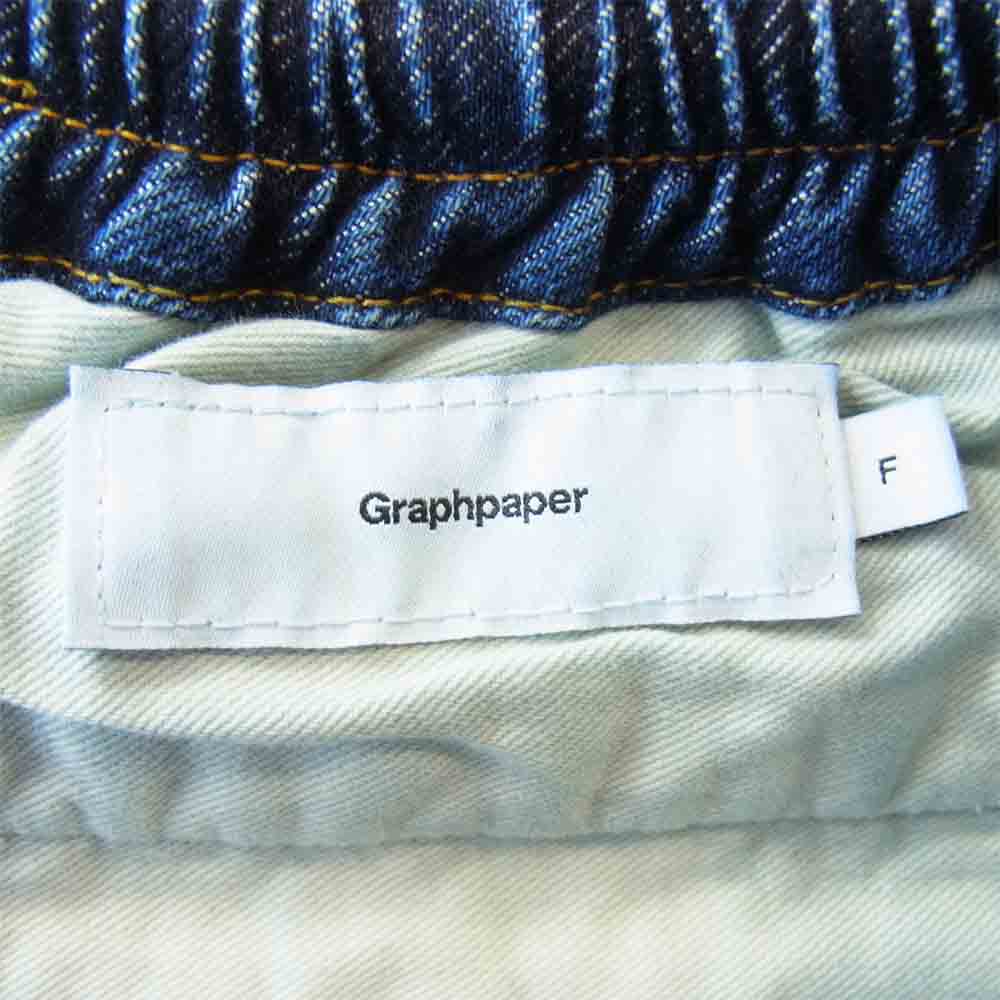 GRAPHPAPER グラフペーパー 17SS GM17-S-404B Denim Baggy Pants デニム バギー パンツ インディゴブルー系 F【中古】