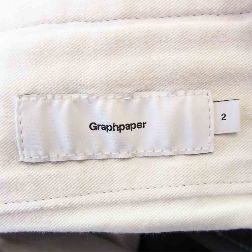 GRAPHPAPER グラフペーパー GM204-40225B Double Cloth Peach Two Tuck Pants ダブルクロス ピーチ ツータック パンツ グレー系 2【中古】