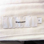 GRAPHPAPER グラフペーパー GM204-40225B Double Cloth Peach Two Tuck Pants ダブルクロス ピーチ ツータック パンツ グレー系 2【中古】