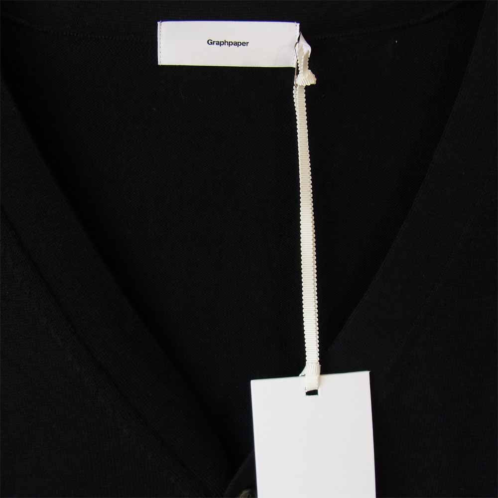 GRAPHPAPER グラフペーパー GU191-80066 Suvin Cardigan スビン ニット カーディガン ブラック ブラック系 1【美品】【中古】