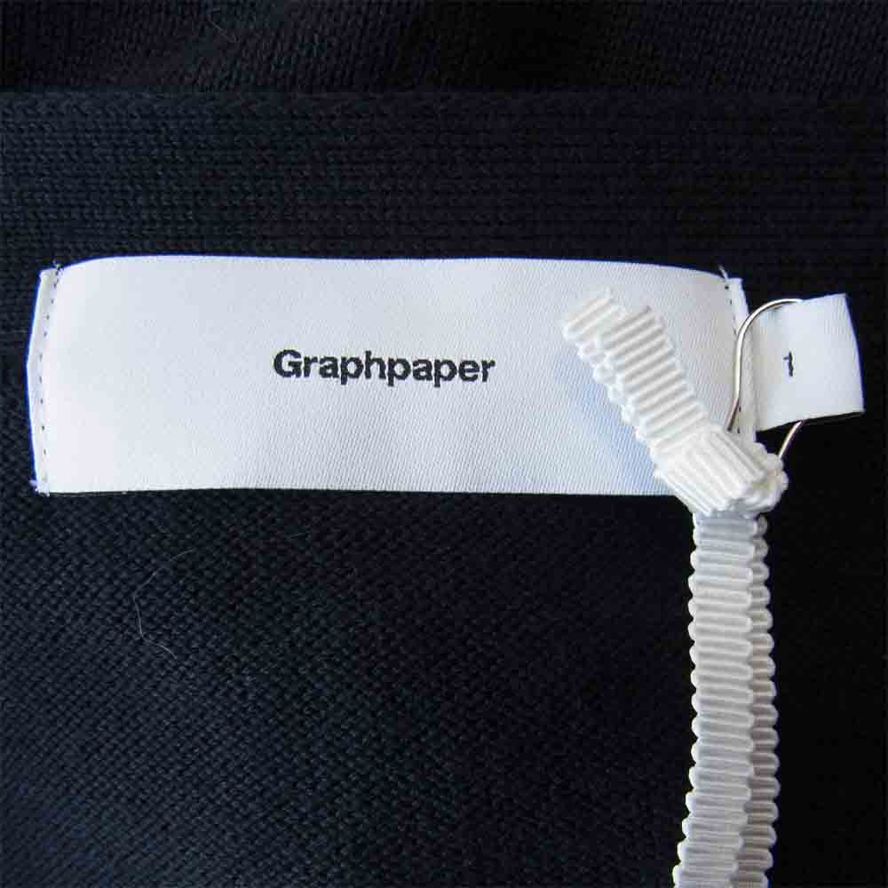 GRAPHPAPER グラフペーパー GU191-80066 Suvin Cardigan スビン ニット カーディガン ブラック ブラック系 1【美品】【中古】