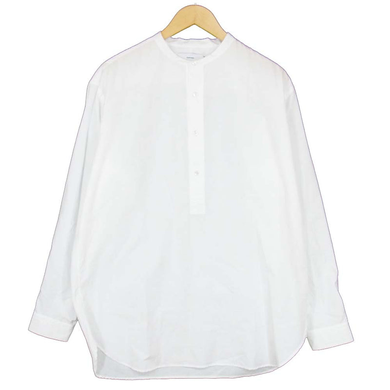 GRAPHPAPER グラフペーパー GM201-50090B Broad Band Collar Shirt ブロード バンドカラー シャツ ホワイト系 2【中古】