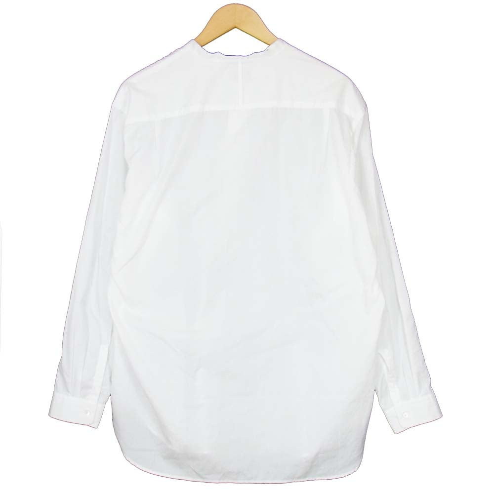 GRAPHPAPER グラフペーパー GM201-50090B Broad Band Collar Shirt ブロード バンドカラー シャツ ホワイト系 2【中古】