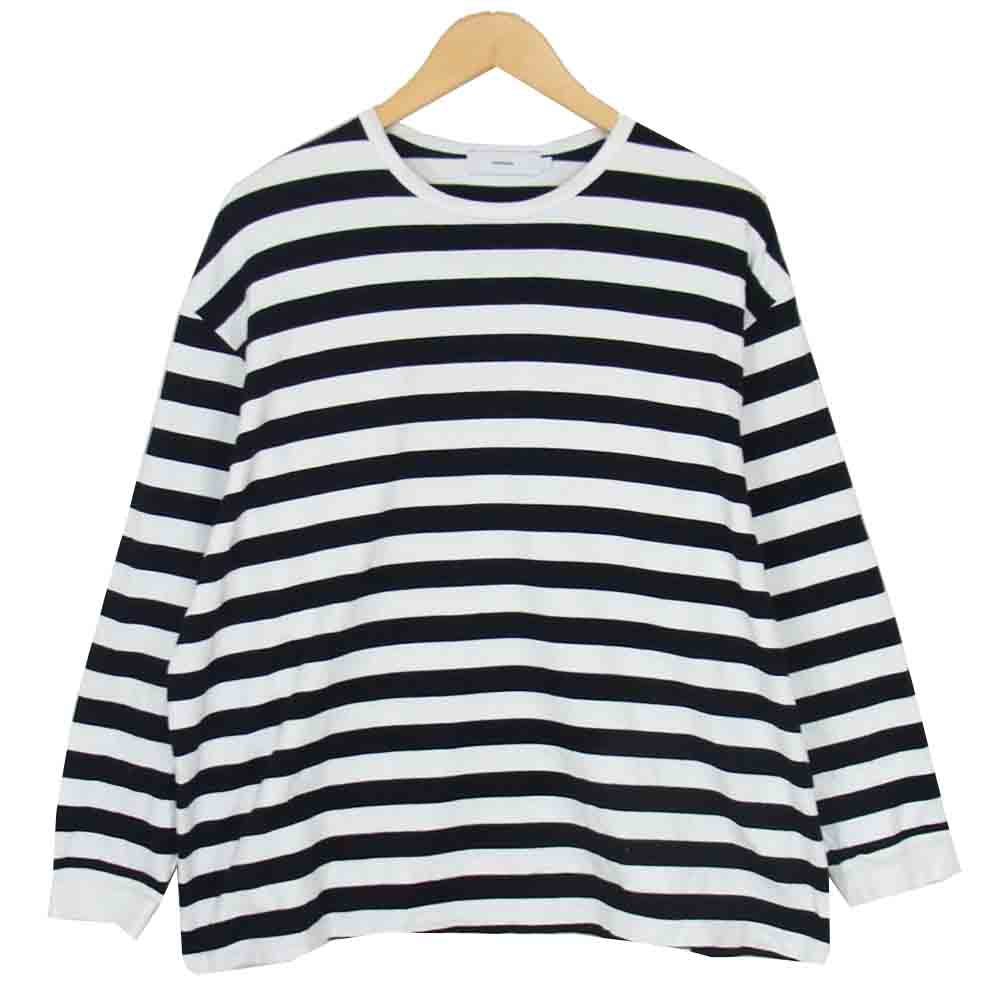 GRAPHPAPER グラフペーパー GM192-70036B BORDER L/S TEE ボーダー Tシャツ ブラック系 1【中古】
