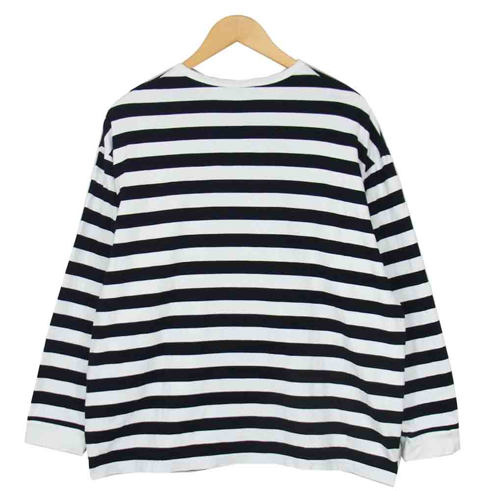 GRAPHPAPER グラフペーパー GM192-70036B BORDER L/S TEE ボーダー Tシャツ ブラック系 1【中古】