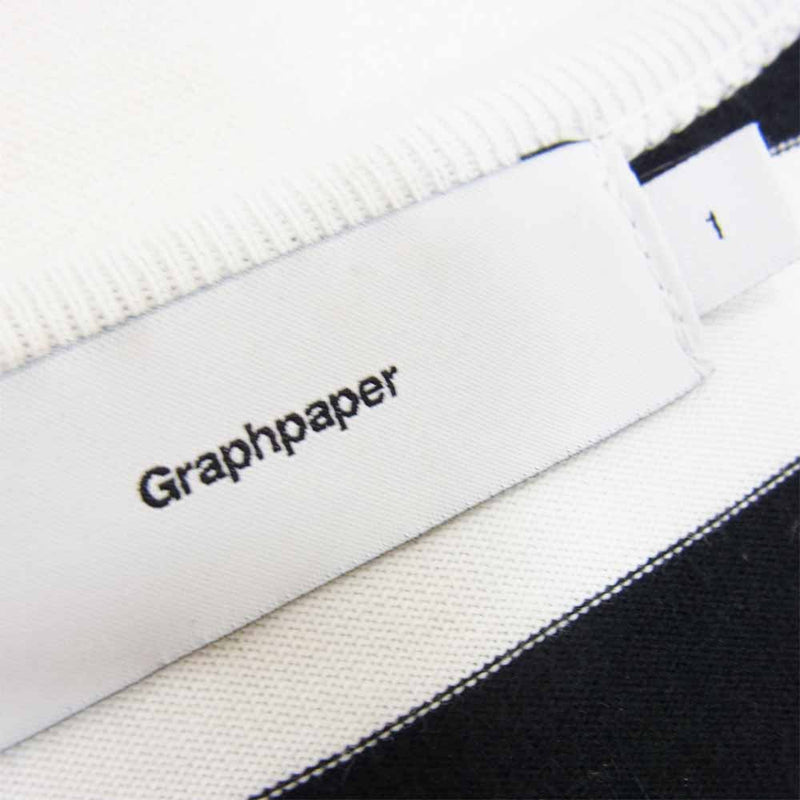 GRAPHPAPER グラフペーパー GM192-70036B BORDER L/S TEE ボーダー Tシャツ ブラック系 1【中古】