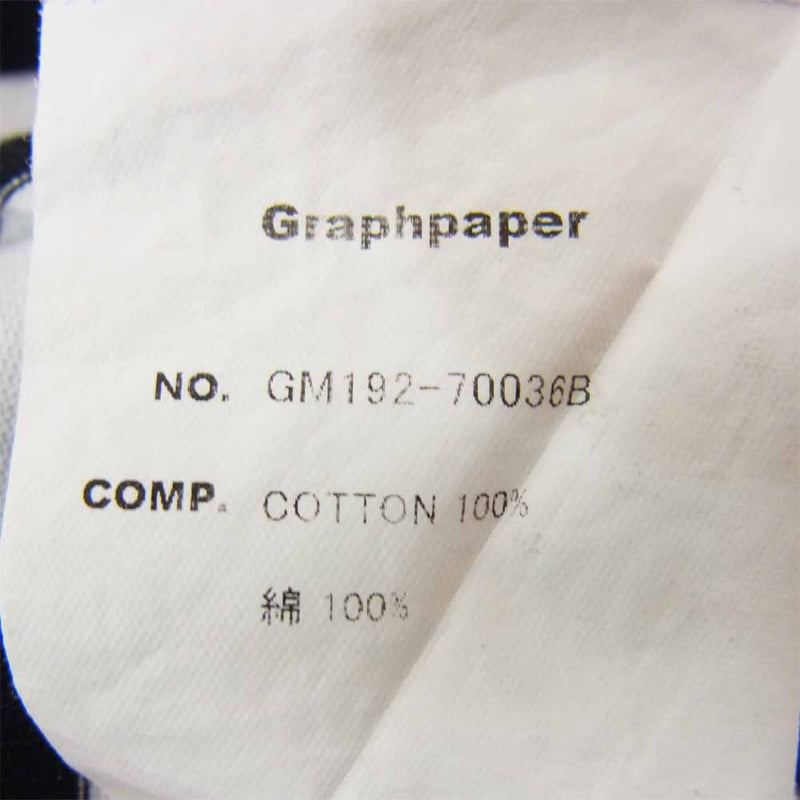 GRAPHPAPER グラフペーパー GM192-70036B BORDER L/S TEE ボーダー Tシャツ ブラック系 1【中古】