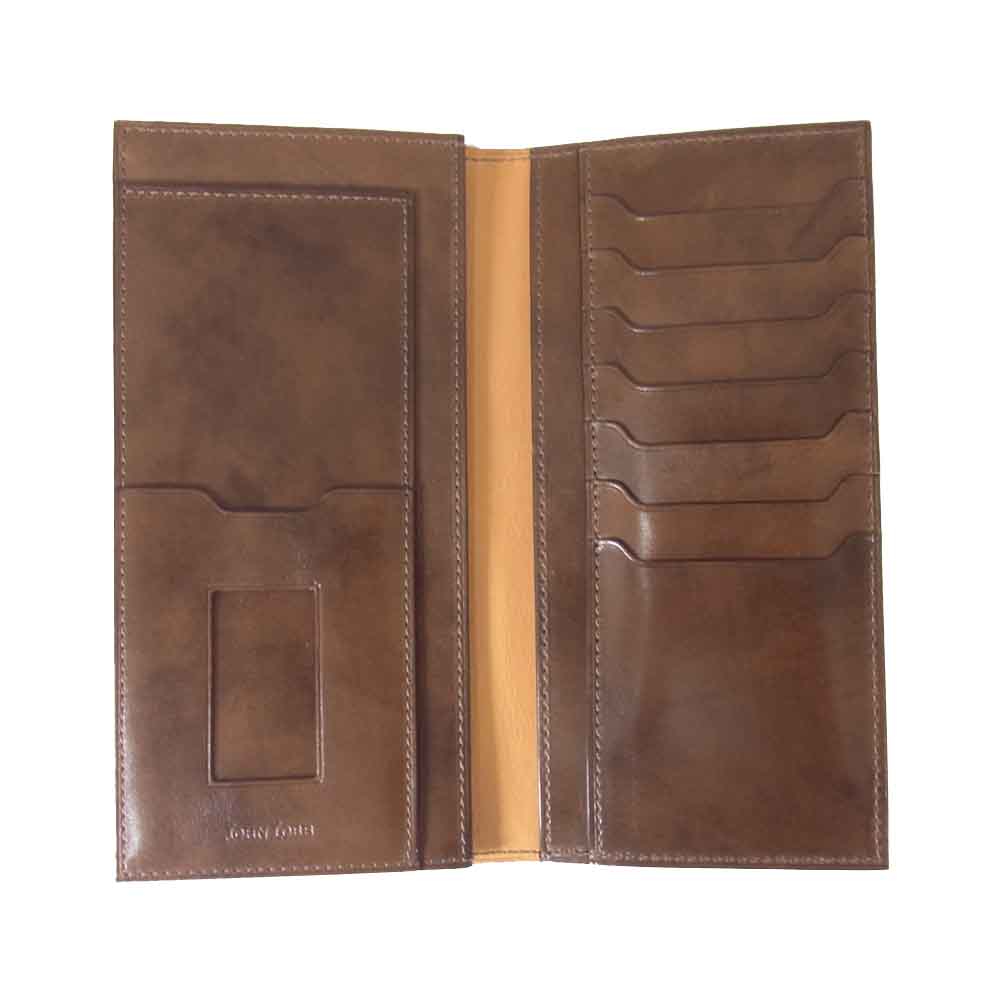 John Lobb ジョンロブ SLG32A Universal Wallet Black Museum Calf 二つ折り ウォレット ブラウン系 ダークブラウン系【美品】【中古】