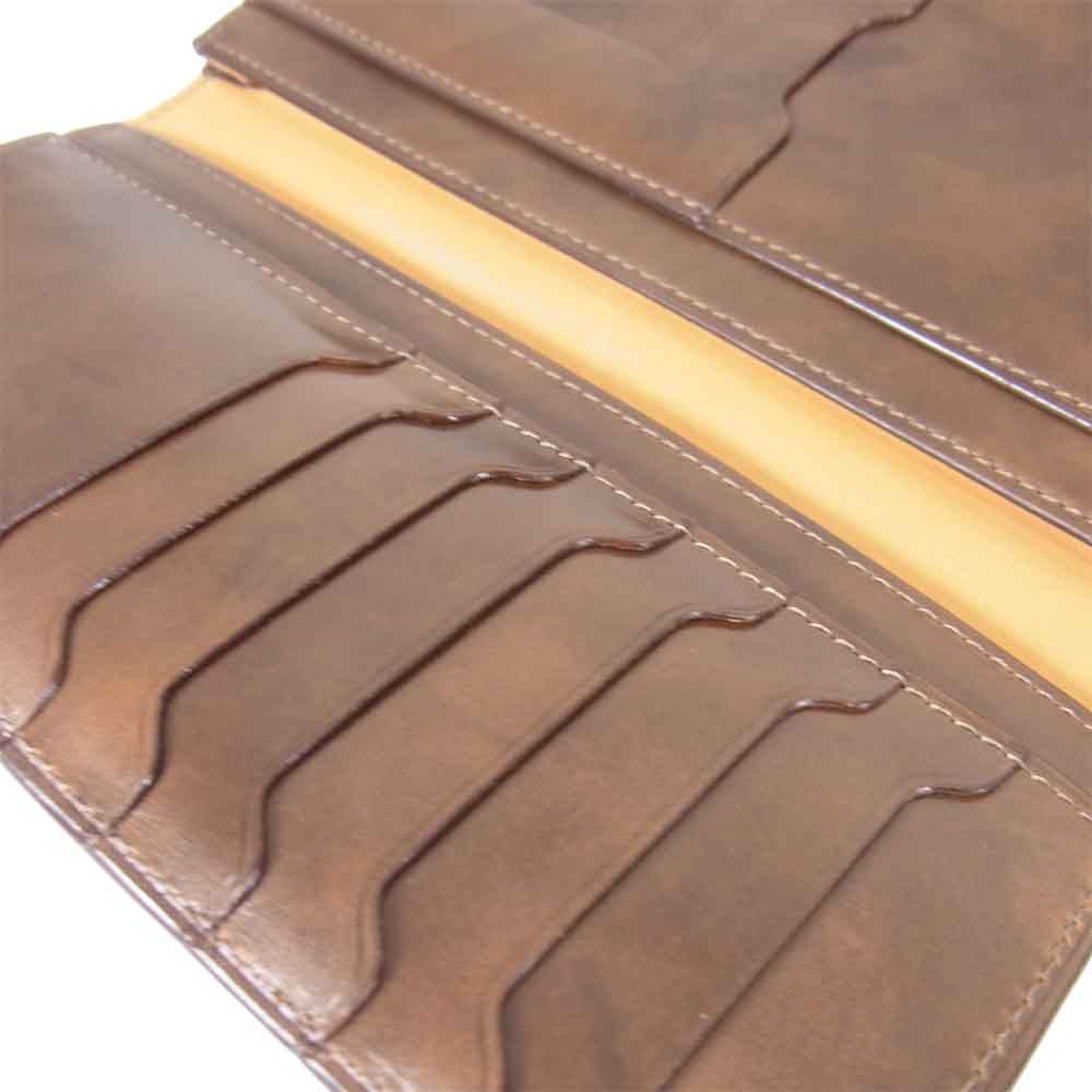 John Lobb ジョンロブ SLG32A Universal Wallet Black Museum Calf 二つ折り ウォレット ブラウン系 ダークブラウン系【美品】【中古】