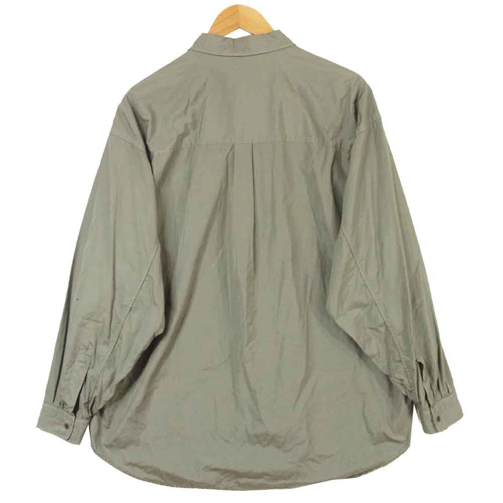 GRAPHPAPER グラフペーパー GM201-50002 Garment Dyed Poplin shirt ガーメント ダイ ポプリン 長袖 シャツ グレー系 1【美品】【中古】