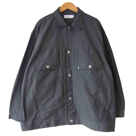 GRAPHPAPER グラフペーパー GM204-30226B Double Cloth Peach Trucker Jacket ダブルクロス ピーチ トラッカー ジャケット カーキ系 1【美品】【中古】