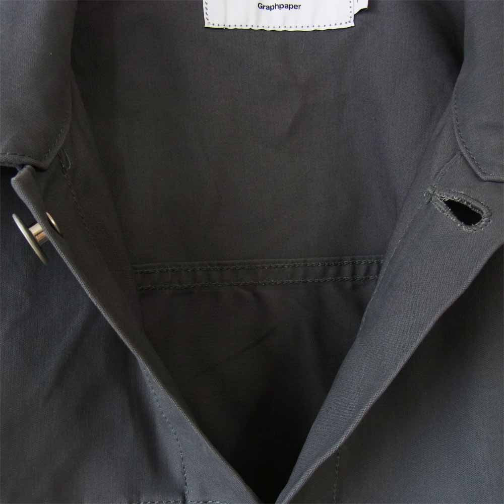 GRAPHPAPER グラフペーパー GM204-30226B Double Cloth Peach Trucker Jacket ダブルクロス ピーチ トラッカー ジャケット カーキ系 1【美品】【中古】