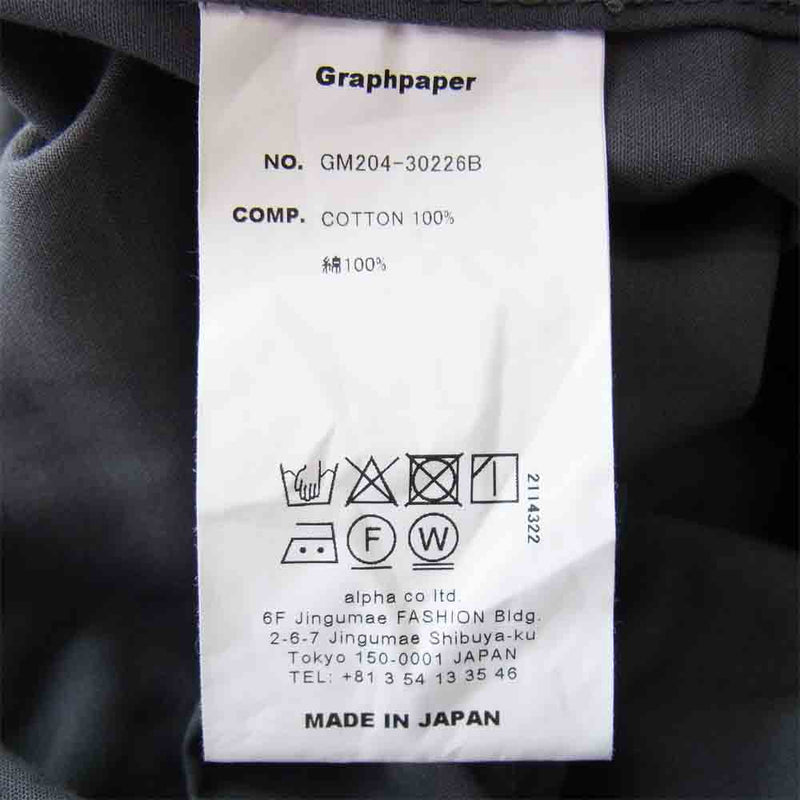 GRAPHPAPER グラフペーパー GM204-30226B Double Cloth Peach Trucker Jacket ダブルクロス ピーチ トラッカー ジャケット カーキ系 1【美品】【中古】