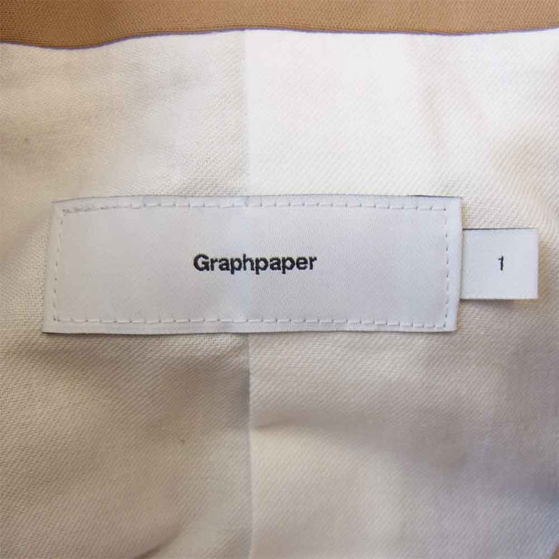 GRAPHPAPER グラフペーパー GU193-10002B Double Cloth Peach Steincollar Coat ダブルクロス ピーチ ステンカラー コート ベージュ系 ライトブラウン系【美品】【中古】