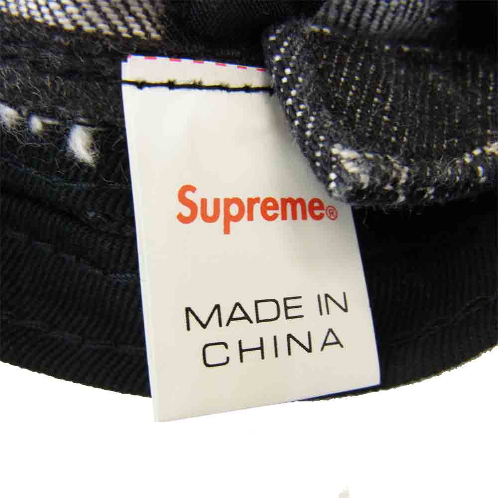 Supreme シュプリーム 20SS Jacquard Logos Denim 6-Panel ジャガード ロゴ デニム キャップ ブラック系【美品】【中古】