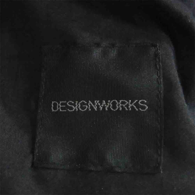 DESIGNWORKS デザインワークス 330090001 しわ加工 レザー ジャケット ブラック系 48【中古】