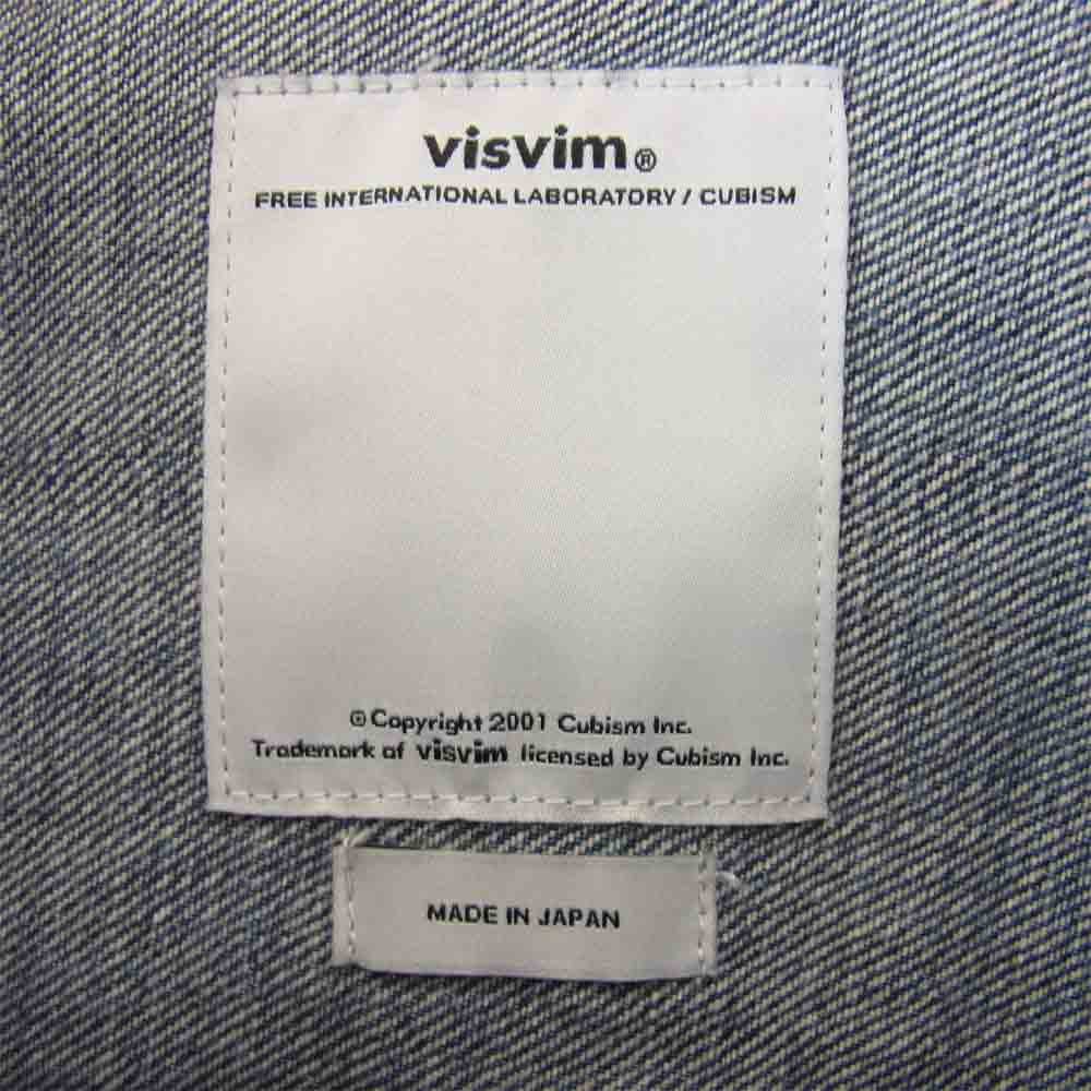 VISVIM ビズビム 114205006001 SS 101 JKT DAMEGED USED加工 デニム ジャケット インディゴブルー系 2【中古】