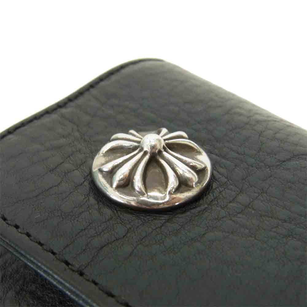 CHROME HEARTS クロムハーツ（原本有） WALLET WAVE CH クロスボールボタン ウェーブ ウォレット ブラック系【中古】