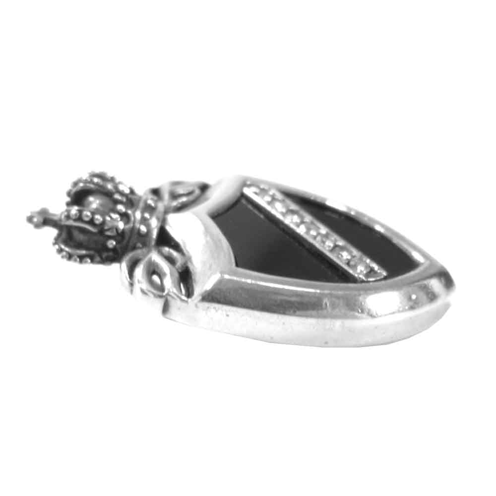 Justin Davis ジャスティンデイビス SPJ117 CROWN SHIELD クラウン シールド ペンダント シルバー系 ブラック系 表記無し【中古】