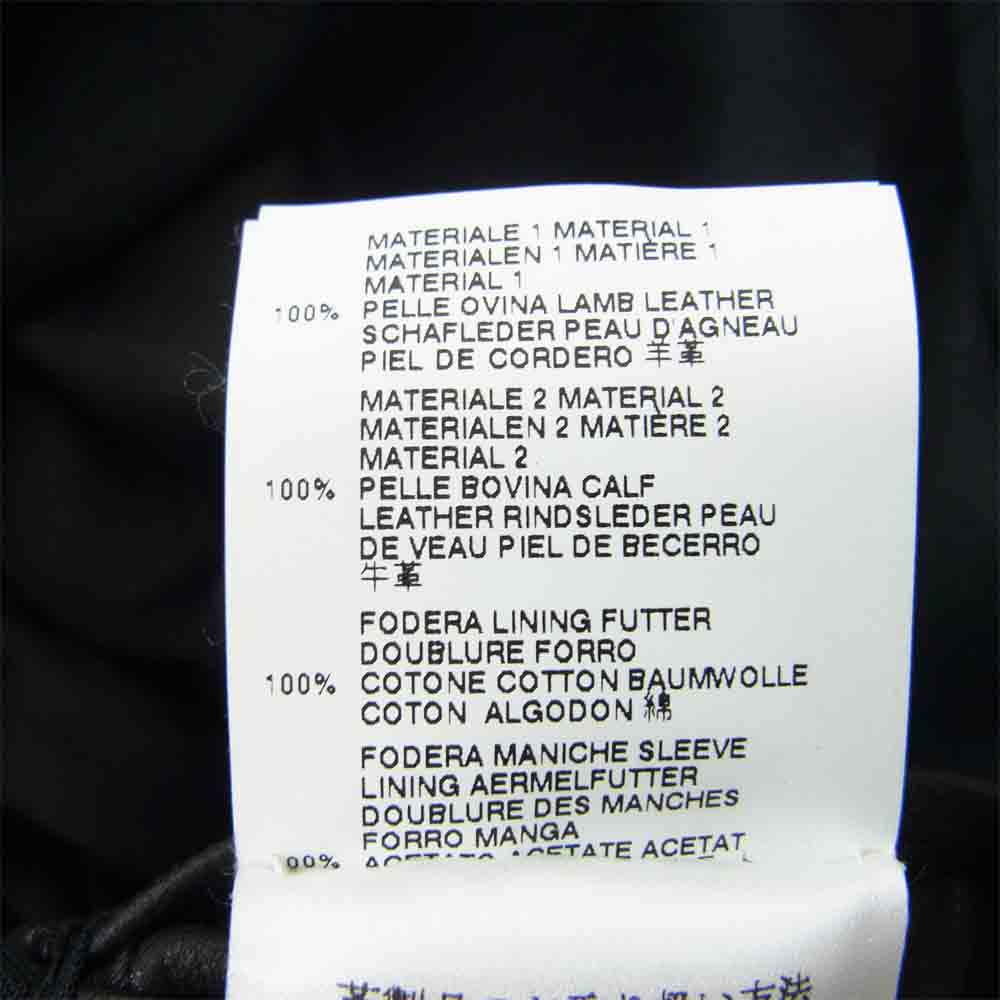 MAISON MARTIN MARGIELA メゾンマルタンマルジェラ 11SS S50AM0138 国内正規品 ここのえタグ 牛革 八の字 シングルライダース ジャケット ブラック系 44【中古】
