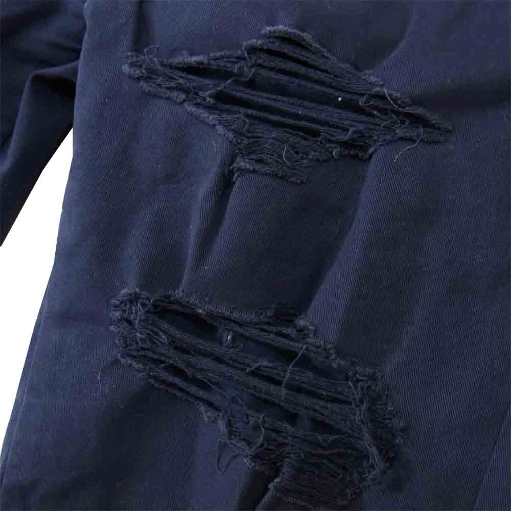 UNDERCOVER アンダーカバー 15AW UCP4506 NO BORDER期 チノ ストレッチ クラッシュ パンツ ネイビー系 1【中古】