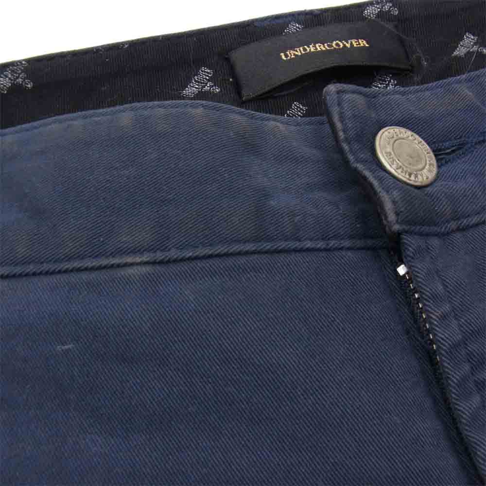 UNDERCOVER アンダーカバー 15AW UCP4506 NO BORDER期 チノ ストレッチ クラッシュ パンツ ネイビー系 1【中古】