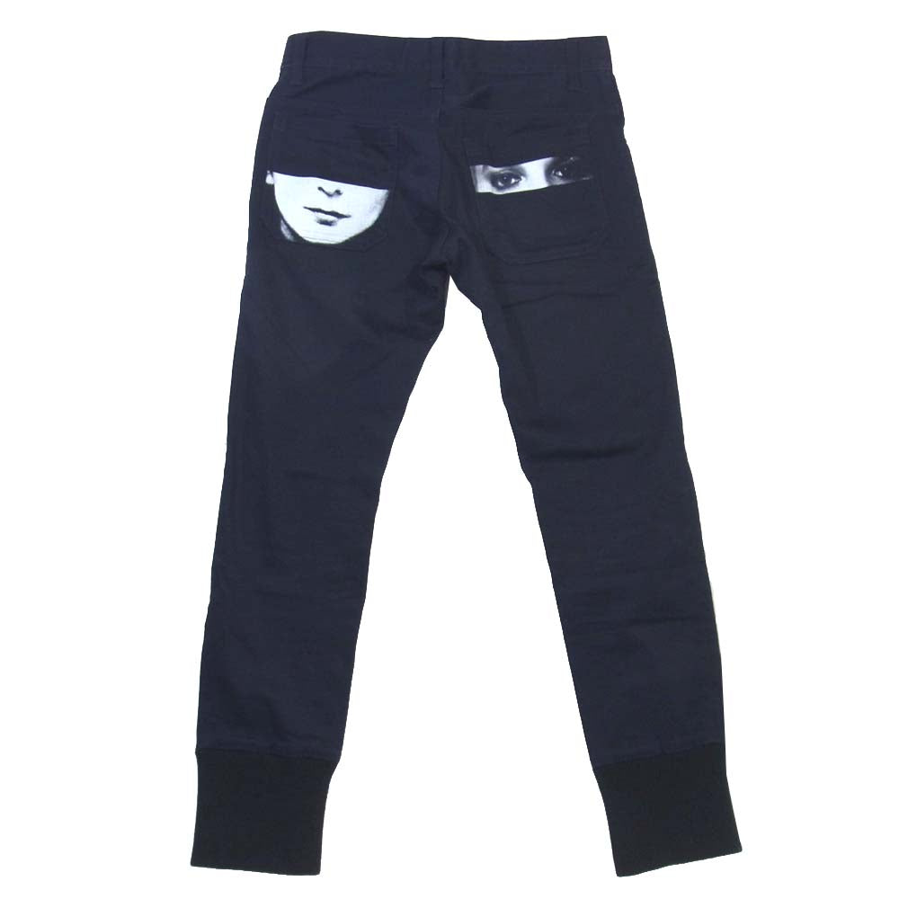 UNDERCOVER アンダーカバー UCP9502 裾リブ スキニー パンツ ネイビー系 1【中古】