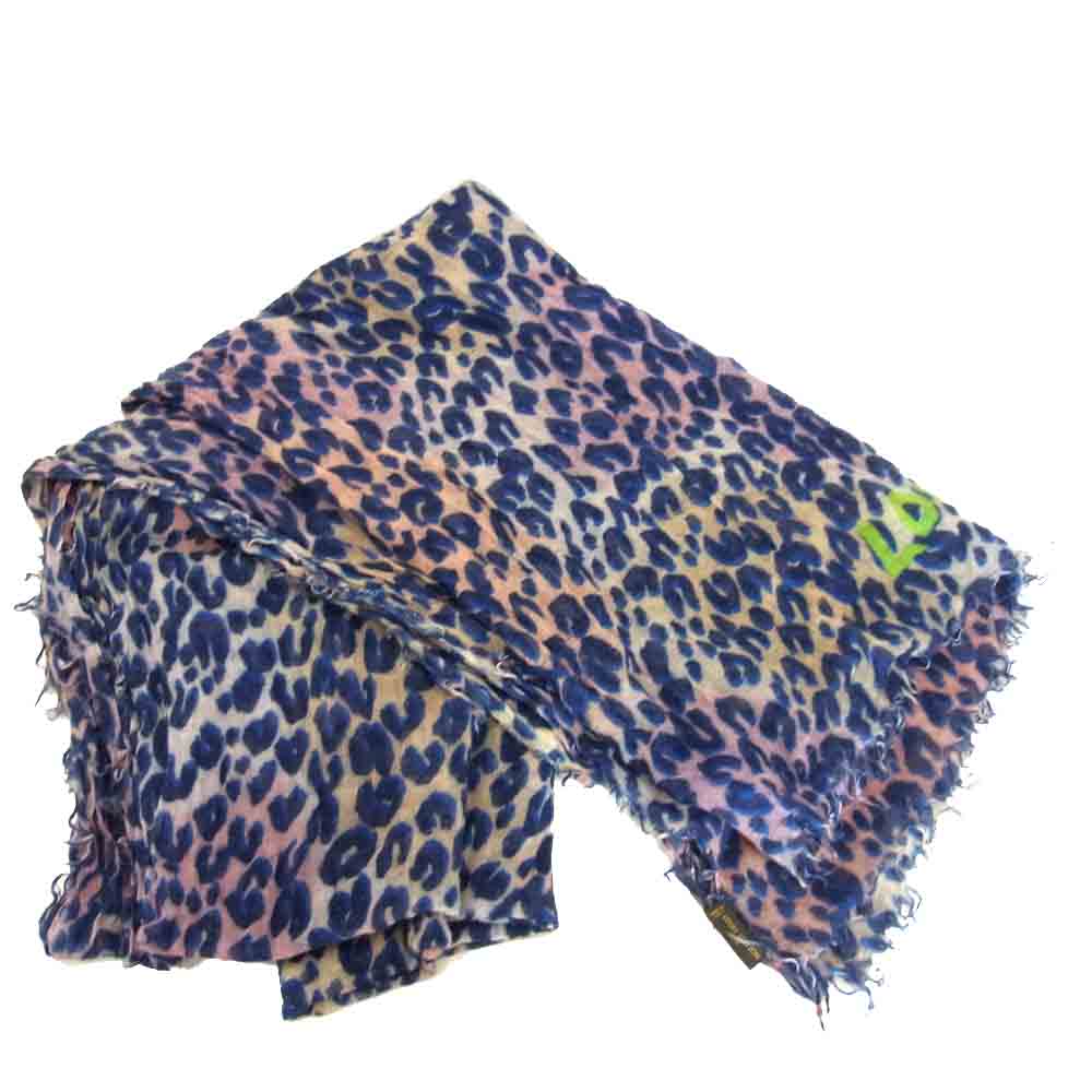LOUIS VUITTON ルイ・ヴィトン エトール レオパード カシミヤ シルク ストール マルチカラー系【中古】