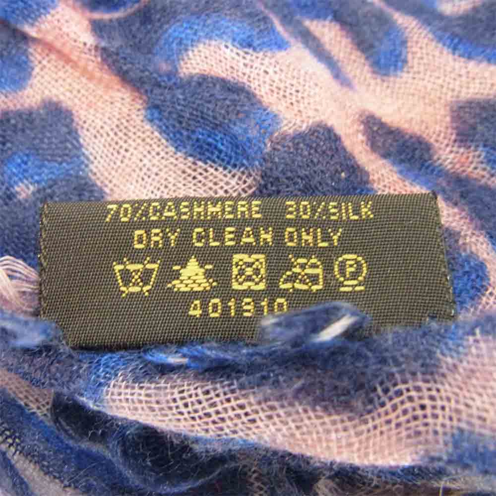 LOUIS VUITTON ルイ・ヴィトン エトール レオパード カシミヤ シルク ストール マルチカラー系【中古】
