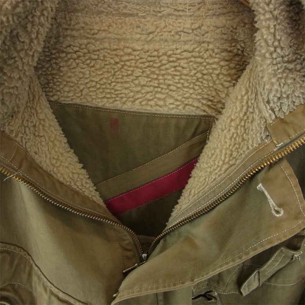 DRIES VAN NOTEN ドリスヴァンノッテン ボア ミリタリー コート カーキ系【中古】