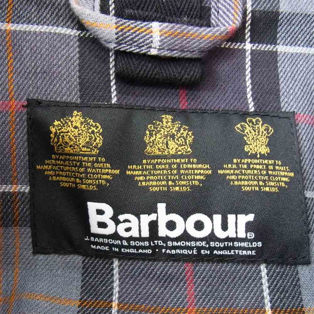 極美品□Barbour/バブアー 1802136 BEDALE  ビデイル 裏チェック柄 WZIP オイルドジャケット/カバーオール 紺 46 イングランド製 正規