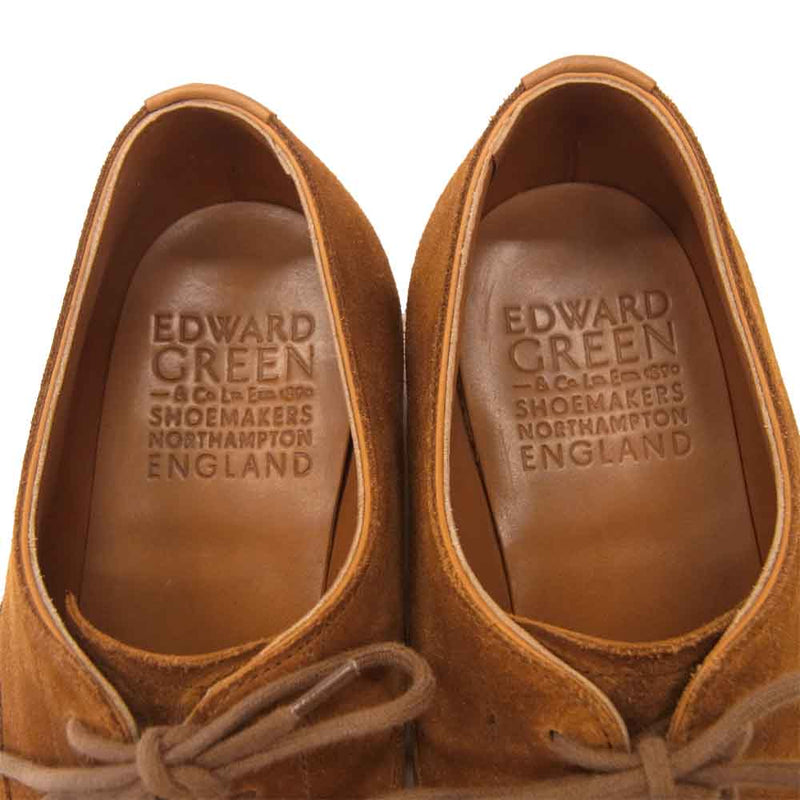 EDWARD GREEN エドワードグリーン E606 BERKELEY バークレー タバコスエード パンチキャップトゥ シューズ  ブラウン系 UK4.5【中古】